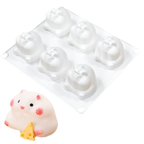 Hamster-Eisform, niedliche Hamsterform, Silikon-Schaumstoffform in Tierform, niedliche Süßigkeitenformen, Hamsterform, Backzubehör für Desserts von Zvn Zojne