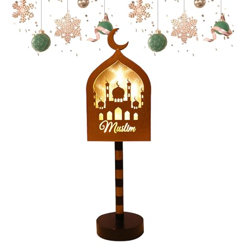 Holzschild für Weihnachtstisch, Weihnachtstischschilder – Stimmungsvolle LED-Weihnachtsfenster-Tischlichter aus Holz | LED-Tischschild für Feiertagsfeier, Dinner-Zubehör von Zvn Zojne