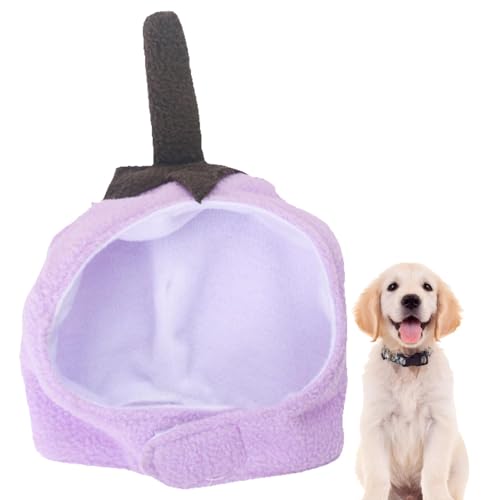 Hut für kleine Hunde, Katzenhut – Kopfbedeckung für Haustiere, süße und weiche Auberginen-Haustiermützen | Haustier-Kostümhut Hut für kleine Hunde, Katzenhut – Kopfbedeckung für Haustiere, süße und weiche Auberginen-Haustiermützen | Haustier-Kostümhut von Zvn Zojne