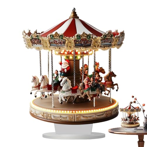 Karussell Merry Go Round, Karussell-Dekor, traditionell, Acryl, Sammelfiguren, Dorfszene, Tischdekoration für Küche, Schlafzimmer, Wohnzimmer von Zvn Zojne