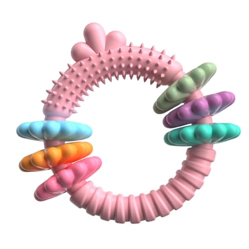 Kauringe für Hunde, Kauringe für Welpen, robustes und strapazierfähiges Kauspielzeug | Beißringe für Hunde für Welpen, große Hunde, mittlere und große Rassen, gesunde Zähne von Zvn Zojne