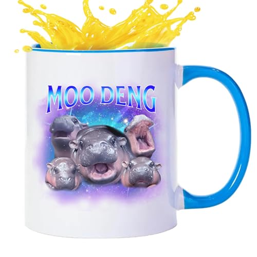 Keramik-Kaffeetasse, Nilpferd-Kaffeetasse, 350 ml, Keramik-Tasse, Reise-Kaffeetasse, Tee, Milch, heiße Getränke, Frühstückstasse für Liebhaber von Zvn Zojne