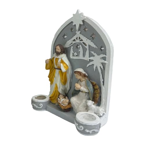 Kerzenhalter, Adventskerzenhalter | Kerzenhalter aus Harz - Adventskerzenhalter - Krippen-Advent Ornamente, Weihnachtskerzenhalter für Krippen-Tischdekorationen Kerzenhalter, Adventskerzenhalter | Kerzenhalter aus Harz - Adventskerzenhalter - Krippen-Advent Ornamente, Weihnachtskerzenhalter für Krippen-Tischdekorationen von Zvn Zojne