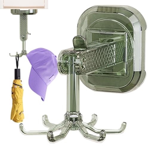 Kleiderbügel mit Saugnapf, Haken mit Saugnapf zum Aufhängen, wasserdicht, um 360 Grad drehbar | Multifunktionale Wandorganizer mit 6 Haken, Zubehör für Pl von Zvn Zojne