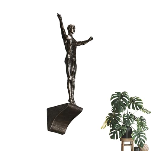 Klettern Männer Figuren Wandbehänge | Moderne dekorative Harzwanddekoration | Einzigartige Wandkunst für Hintergrund für Heimdekoration, Arbeitsplatz, moderne Kunst, Deko von Zvn Zojne