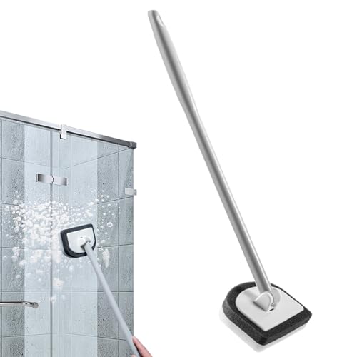 Kratzfester Duschreiniger, Wandbürste für das Badezimmer – Duschbürste für die Reinigung mit abnehmbarem Design, Bodenreiniger für Fliesen, Duschreiniger, drehbar Kratzfester Duschreiniger, Wandbürste für das Badezimmer – Duschbürste für die Reinigung mit abnehmbarem Design, Bodenreiniger für Fliesen, Duschreiniger, drehbar von Zvn Zojne