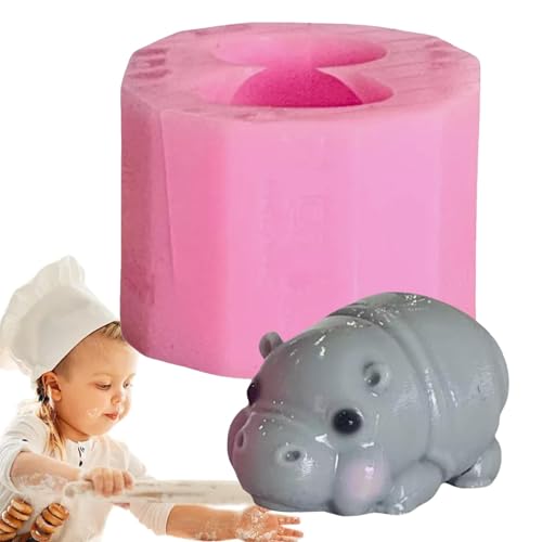 Kuchenform Nilpferd – Nilpferd aus Silikon | niedliche Silikonform | Tier-Kuchenform | flexible Silikonformen Nilpferd | Multifunktionale Kuchenform sicher für Pudding, Gelees, Gut von Zvn Zojne