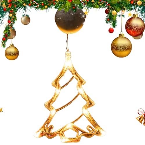LED-Weihnachts-Fensterbeleuchtung, Fenster-Weihnachtsbeleuchtung, LED-Weihnachtsbeleuchtung mit Saugnapf, wasserdicht, praktisch für Geschäfte und Büros von Zvn Zojne