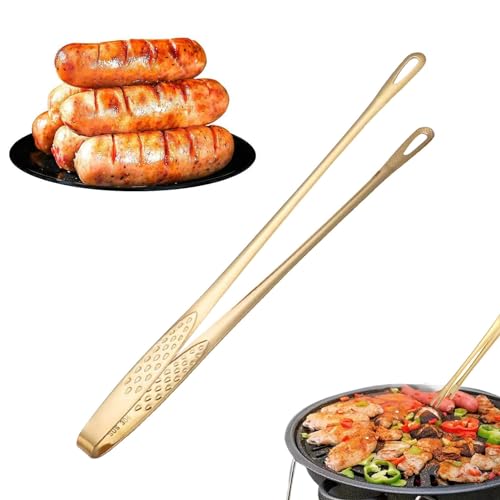 Lebensmittelzange aus Edelstahl – Lebensmittelzange | Multifunktionale Kochzange mit rutschfester Textur | Grillzange mit langem Griff zum Kochen | Kochpinzette, Zange von Zvn Zojne