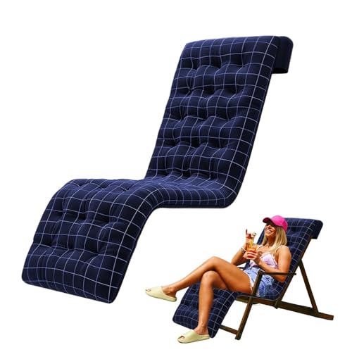 Liegestuhlkissen – Liegestuhlkissen | rutschfestes Kissen für Liegestuhl | Bequemes Schaukelstuhlkissen mit hoher Rückenlehne, dick, für Garten, Terrasse, Innenbereich von Zvn Zojne