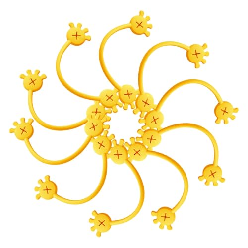 Magnetische Kabelbinder für Kordeln, magnetische Silikon-Kabelbinder, 10 x Kabel-Organizer aus Silikon in Handflächenform | Lesezeichen, Kühlschrankmagnete, Kabelgurte von Zvn Zojne
