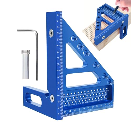 Mehrwinkel-Messlineal, quadratisch, Dreieckslineal mit Gehrung, quadratischer Winkelmesser aus Aluminiumlegierung, vielseitiges und verschleißfestes quadratisches Werkzeug für Holzbearbeitung Mehrwinkel-Messlineal, quadratisch, Dreieckslineal mit Gehrung, quadratischer Winkelmesser aus Aluminiumlegierung, vielseitiges und verschleißfestes quadratisches Werkzeug für Holzbearbeitung von Zvn Zojne