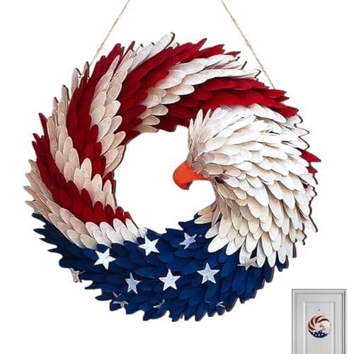 Mutiger Flügelkranz – Pygarger-Kranz mit weißem Kopf, amerikanische Flagge | Unabhängigkeitsgirlande aus Holz für den 4. Juli | amerikanische Flaggenkranz, Rot, Weiß und Blau Mutiger Flügelkranz – Pygarger-Kranz mit weißem Kopf, amerikanische Flagge | Unabhängigkeitsgirlande aus Holz für den 4. Juli | amerikanische Flaggenkranz, Rot, Weiß und Blau von Zvn Zojne