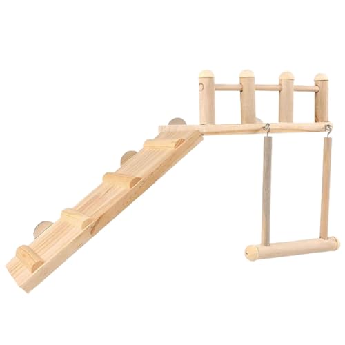 Papageienschaukel und Vogelschaukel, Leitern für Papageien, Spielzeug für Papageien, Schaukel, Hängematte, Kauspielzeug, Holzständer, Hängematte, Hängematte, Nymphensittiche, Balan von Zvn Zojne