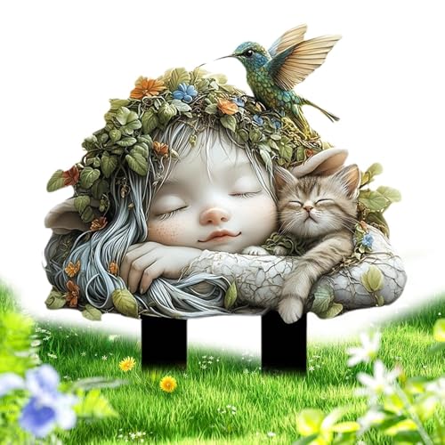 Pflanzenschilder für Garten, Feenstäbe | Acryl-Blumenfeen mit Kolibri-Erdungsstecker, Boho-Blumentopf-Dekoration, Feen-Pflanzgefäß-Zubehör für Jardi-Veranda Pflanzenschilder für Garten, Feenstäbe | Acryl-Blumenfeen mit Kolibri-Erdungsstecker, Boho-Blumentopf-Dekoration, Feen-Pflanzgefäß-Zubehör für Jardi-Veranda von Zvn Zojne
