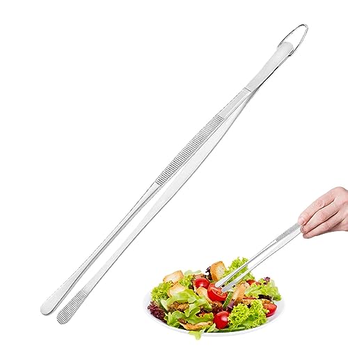 Pinzette für Lebensmittel – Küchenpinzetten aus Edelstahl | 12-Zoll-Grillzange zum Kochen | vielseitige Pinzette mit Lebensmittelzange mit präziser Spitze | Pinzette von Zvn Zojne