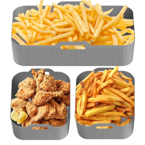 Quadratische Schüssel für Luftfritteusenmatte, Silikon-Backkorb, Mikrowellen-Korb aus Silikon, Topfplatte mit Antihaft-Silikonbeschichtungen, vielseitig einsetzbar Quadratische Schüssel für Luftfritteusenmatte, Silikon-Backkorb, Mikrowellen-Korb aus Silikon, Topfplatte mit Antihaft-Silikonbeschichtungen, vielseitig einsetzbar von Zvn Zojne