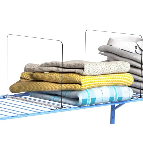 Regaltrenner für die Organisation des Schranks – 2 Regalteiler aus Acryl | vertikale Regalteiler für Schränke | transparente Regaltrenner Regaltrenner für die Organisation des Schranks – 2 Regalteiler aus Acryl | vertikale Regalteiler für Schränke | transparente Regaltrenner von Zvn Zojne