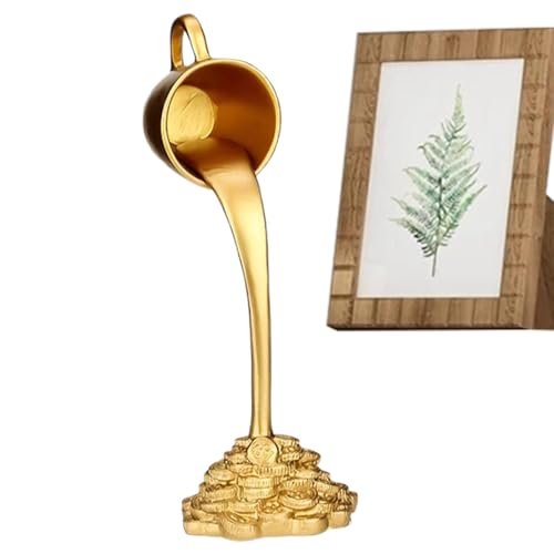 Schwimmende Tasse – schwimmende Tasse mit Goldmünze | Spritzbecher aus Kunstharz | Fantasie-Kanne | schwimmende Tasse in Form einer Goldmünze, Gold von Zvn Zojne