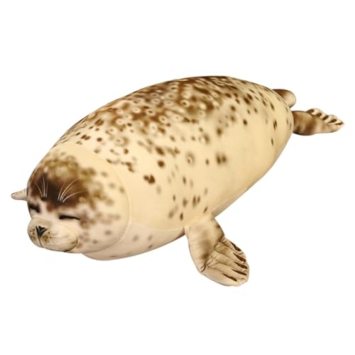 Seehundkissen – Kissen aus molligem Robbenplüsch | Robbenkissen Mollig | Plüschtier aus gefüllter Baumwolle | weiches Blob Tier Seal Wurfkissen Umarmung Plüsch | Ohr von Zvn Zojne
