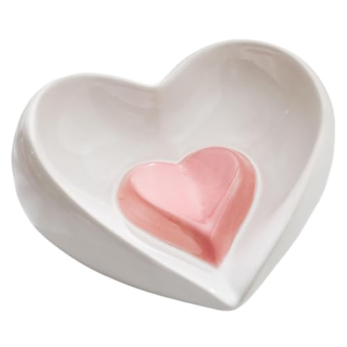 Seifenschale aus Keramik, Seifenschale, Seifenschale – Seifenschale aus Keramik in Herzform, Seifenschale in Herzform, Seifenschale für die Dusche von Zvn Zojne