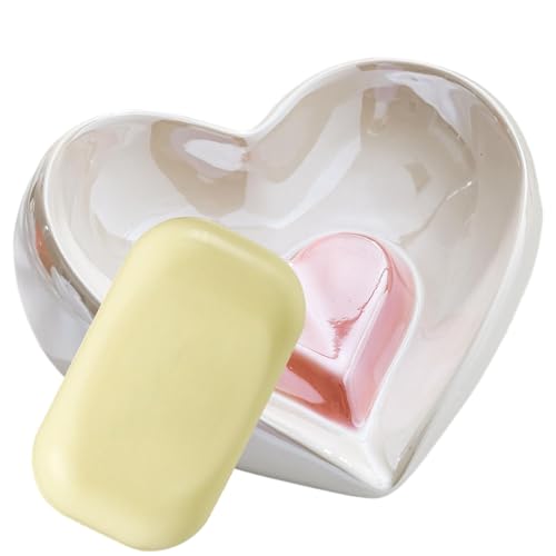 Seifenschale in Herzform, Seifenschale in Herzform, Seifenschale aus Keramik, Seifenschale in Herzform, Seifenschale in Herzform, Seifenschale für die Dusche von Zvn Zojne