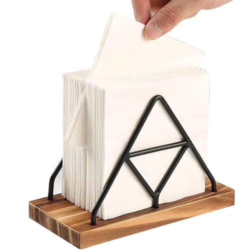 Serviettenhalter aus Holz für Küche, stehender Serviettenhalter | freistehender Serviettenspender aus Eisen aus Holz - freistehender Serviettenspender, Serviettenhalter für Küchendekoration e Serviettenhalter aus Holz für Küche, stehender Serviettenhalter | freistehender Serviettenspender aus Eisen aus Holz - freistehender Serviettenspender, Serviettenhalter für Küchendekoration e von Zvn Zojne