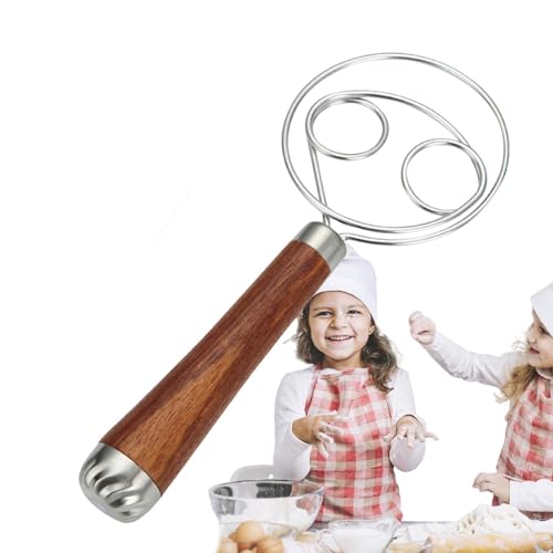 Set mit dänischem Teigbesen, dänischer Schneebesen aus Holz, 8 Zoll, Handteigmischer aus Edelstahl mit langem Griff, Spulendesign, Brotteigbesen, Schneebesen, 7,68 x 3,03 Zoll Set mit dänischem Teigbesen, dänischer Schneebesen aus Holz, 8 Zoll, Handteigmischer aus Edelstahl mit langem Griff, Spulendesign, Brotteigbesen, Schneebesen, 7,68 x 3,03 Zoll von Zvn Zojne