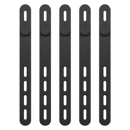 Silikon-Kabelbinder, wiederverwendbarer Silikon-Kordelschutz mit 4 verstellbaren Löchern | Kabel-Organizer zum Bündeln und Befestigen von Kabeldrähten, Reisezubehör von Zvn Zojne