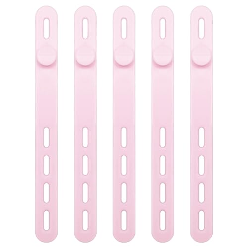 Silikon-Kabelbinder – Silikon-Kabelhalter mit 4 verstellbaren Löchern, Organizer für Kabel zum Bündeln und Befestigen von Kabeldrähten, Reisezubehör von Zvn Zojne