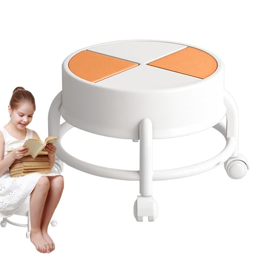 Sitz mit Rädern, niedrig, Trittleiter mit 360° drehbaren Rädern, niedriger Rollstuhl mit Rollen, mobiler niedriger Hocker, robust, Stuhlhocker mit Rollen, für Wohnzimmer, Ma von Zvn Zojne