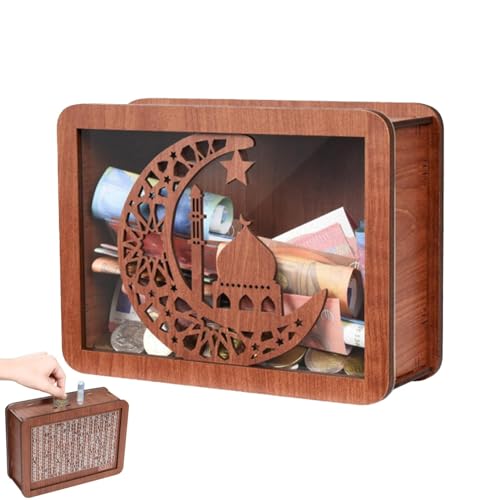 Spardose aus Holz, wiederverwendbar, Retro-Spardose mit Zähler und Zahlen, Spardose aus Holz für Erwachsene, Sparschwein für 10.000 $ für Münzen, Sparschwein Spardose aus Holz, wiederverwendbar, Retro-Spardose mit Zähler und Zahlen, Spardose aus Holz für Erwachsene, Sparschwein für 10.000 $ für Münzen, Sparschwein von Zvn Zojne