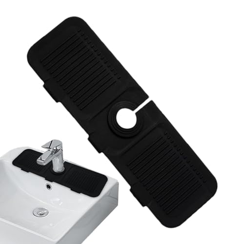 Spritzschutz für die Küchenspüle – 45,7 cm lange Silikon-Wasserhahnmatte | Wasserhahn-Wassersammelmatte 2024 | Abtropfmatte hinter dem Wasserhahn | Trockenmatte von Zvn Zojne