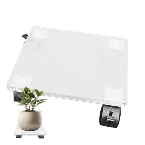 Ständer für Räder, Rollständer – Ständer für quadratische Räder aus transparentem Acryl, Umzugshilfe, Gartentopf-Umzug, Untersetzer für den Innenbereich von Zvn Zojne