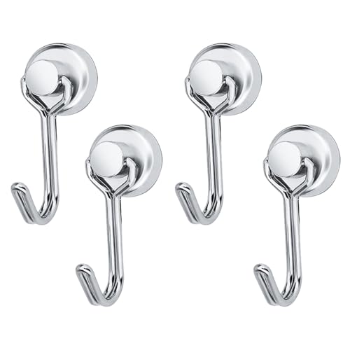 Starke Magnethaken, Magnete mit Haken | Rotierende Magnetclips für Kühlschrank – leichte magnetische Metallhaken, eleganter Neodym-Magnethaken, 33lb für Starke Magnethaken, Magnete mit Haken | Rotierende Magnetclips für Kühlschrank – leichte magnetische Metallhaken, eleganter Neodym-Magnethaken, 33lb für von Zvn Zojne