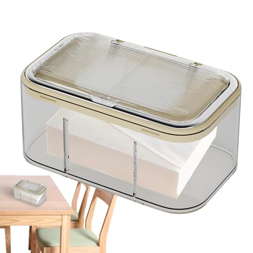 Taschentuchbox, rechteckig, Serviettenspender für zu Hause | Handtuchbox-Halter, quadratischer Spender | transparenter Organizer für Handtücher und Trocknungsblätter von Zvn Zojne
