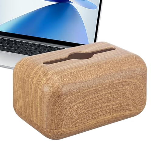 Taschentuchbox-Abdeckung, Taschentuchbox-Halter, Stoffbezug in Holzoptik | Elegante und vielseitige Taschentuchbox-Abdeckungen für Badezimmer, Schlafzimmer, Tisch von Zvn Zojne