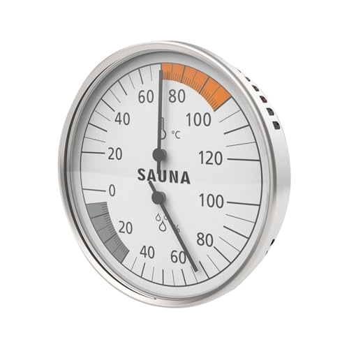 Temperatur- und Feuchtigkeitsmonitor, Innen-Luftfeuchtigkeitsmesser, mechanisch, 2-in-1, hohe Präzision, Temperaturtester, multifunktionales Wand-Feuchtigkeitsmessgerät für Dampfbad von Zvn Zojne