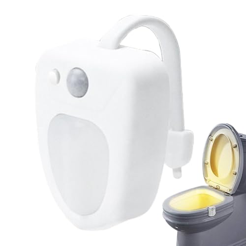 Toilettenlampen mit Bewegungsmelder – Nachtlicht für Toilette 16 Farben | Toilettenschüssellicht mit Bewegungsmelder aktiviert | LED-Nachtlicht für Toilettenschüssel | von Zvn Zojne