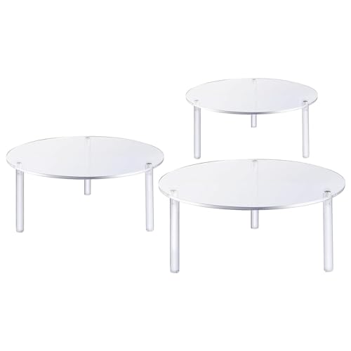 Transparenter Tortenständer, Acryl-Kuchenständer Set | Acryl-Kuchen-Display Riser, 3 Stück Acryl Tortenpräsentationsständer – Acryl Tortenpräsentationsständer – Transparenter Ständer von Zvn Zojne
