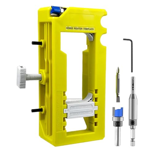 Türscharnier-Installationsset, Türscharnierschablonen-Kit für Router, Türscharnier-Router-Modell mit abnehmbaren Einsätzen, Schrankscharnierschablone, Anpassung von Zvn Zojne