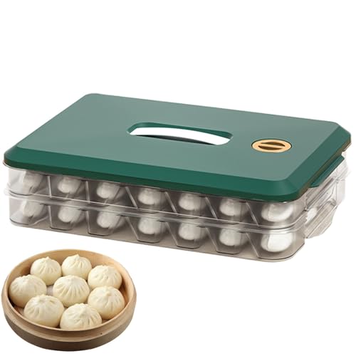 Vorratsdose für Knödel – Gefrier-Box für Knödel 2/3 Schichten | Vorratsbehälter für Lebensmittel mit Deckel | Stapelbare Knödel-Vorratsbehälter für Gefrierschrank von Zvn Zojne