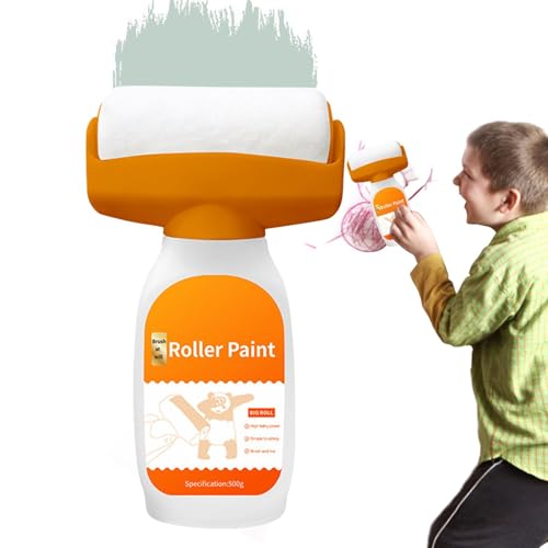 Wand-Patching-Pinsel – 500 g Wandreparaturpastenwalze | 2-in-1 Wandfarbe Reparaturpinsel mit kleiner Rolle | tragbare Wandreparaturwalze | Handheld-Wandmalpinsel-Werkzeug für Beton Putz Wand-Patching-Pinsel – 500 g Wandreparaturpastenwalze | 2-in-1 Wandfarbe Reparaturpinsel mit kleiner Rolle | tragbare Wandreparaturwalze | Handheld-Wandmalpinsel-Werkzeug für Beton Putz von Zvn Zojne