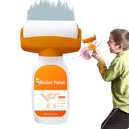 Wandreparaturbürste – Rolle für Wandreparaturpaste 500 g | 2-in-1-Reparaturpinsel für Wandfarbe mit kleiner Rolle | tragbare Wandreparaturrolle | Wandreparaturbürste – Rolle für Wandreparaturpaste 500 g | 2-in-1-Reparaturpinsel für Wandfarbe mit kleiner Rolle | tragbare Wandreparaturrolle | von Zvn Zojne