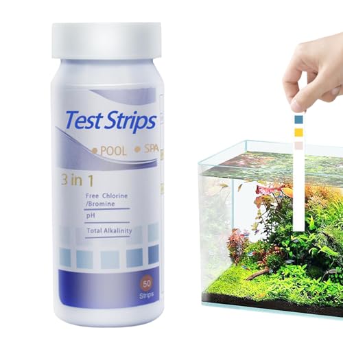 Wasserqualitätsteststreifen, pH-Wasserteststreifen, 50 Streifen Alkalinität PH – Wasser-Testpapier auf Basis von Restchlorsäure für Trinkwasser von Zvn Zojne