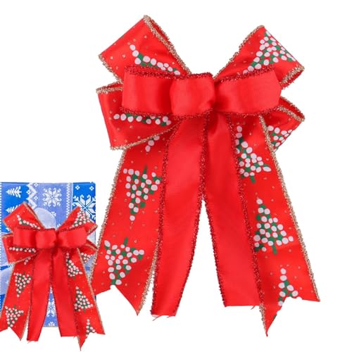Weihnachten – Weihnachtsbaum aus Polyester | Doppelschichtige Weihnachtsdeko Bögen | Dekorative Weihnachtsschleifen des Weihnachtsmanns, Weihnachtsbaumschmuck für Wand, Schlafzimmer, Tür von Zvn Zojne