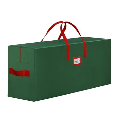 Weihnachtsbaum-Aufbewahrungsbox – Ornament-Aufbewahrungsbox für Weihnachtsbaum, Aufbewahrungstasche mit solidem Griff, staubdichte Weihnachtsbaumbox mit glattem Reißverschluss für künstlichen von Zvn Zojne