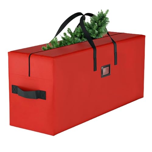 Weihnachtsbaum-Aufbewahrungstasche – Ornament-Aufbewahrungsbox, Weihnachtsbaum-Aufbewahrungstasche mit solidem Griff, staubdichte Weihnachtsbaumbox mit glattem Reißverschluss für künstlichen von Zvn Zojne