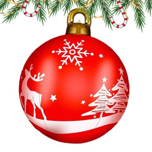 Weihnachtskugeln mit einer Größe von 61 cm – riesige aufblasbare Weihnachtskugel aus PVC | aufblasbare Kugeln, wasserdicht, aufblasbare Weihnachtskugel | große aufblasbare Weihnachtskugeln für von Zvn Zojne