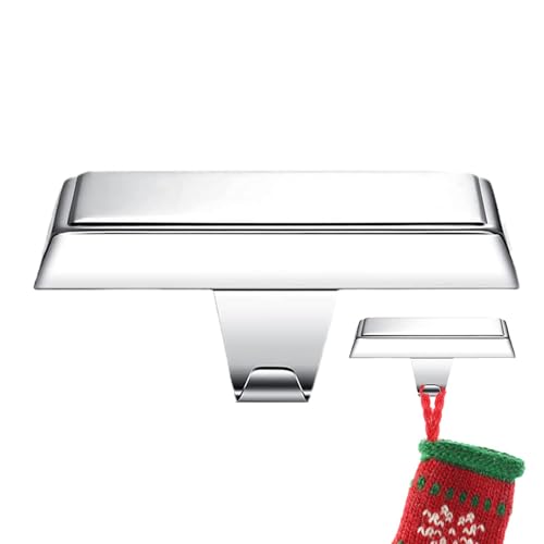 Weihnachtsstrumpfhalter – Kaminsockenhalter aus Metall | Weihnachtsstrumpfhalter | robuster Kaminstrümpfbügel | rutschfeste Unterseite für Kamintreppen von Ma von Zvn Zojne